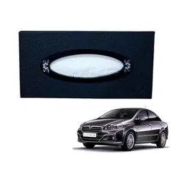 Kozdiko 100 Pulls PU Leather Grey Car Tissue Paper Box with 200 Sheets for Fiat Linea, KOZ_31084-picture-42