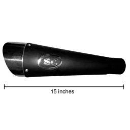 RA Accessories Black SC Silencer Exhaust for TVS Apache RTR 180 image 2