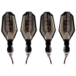 Kozdiko 4 Pcs Plastic Front &a; Rear U Shape Dual Color DRL LED BIke Indicator Set for Ducati Mpnster 821-picture-16