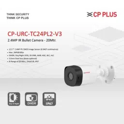 CP Plus 2.4MP Indoor &a; Outdoor CCTV Combo Kit with 8Ch DVR, 8 Bullet Camera, 8Ch SMPS, 70m Copper Cable, 1TB HDD &a; Connectors image 4