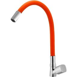 IRIS DIXY Brass Chrome Finish Orange Flexible Swan Neck Pillar Tap-picture-37