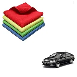 Kozdiko 40x40cm 300GSM Microfiber Cleaning Cloth for Skoda Laura (Pack of 4)-picture-22