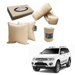 Kozdiko One Pair Black Cushion &a; One Pair Black Neck Rest Combo for Mitsubishi Pajero Sports-picture-29