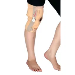 Bodycare Cotton &a; Elastic Beige Knee Support with Hinge, RP-3504, Size: S image 2