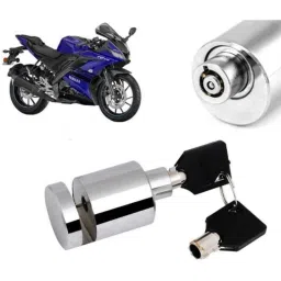 Auto Pearl Stainless Steel Silver Heavy Duty Anti Theft Motorcycle Disc Brake Lock, Lock_555-picture-26