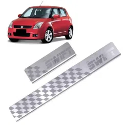 Galio GFS-055 4 Pcs Non-LED Stainless Steel Footstep Door Sill Plate Set for Hyundai Eon 2011-picture-10