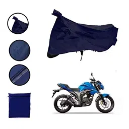 Riderscart Polyester Blue Waterproof Two Wheeler Body Cover with Storage Bag for Suzuki Gixxer (2014-2018) S Edition image 2