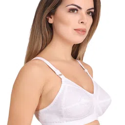 Eve's Beauty Floral Self Design Full Coverage Cotton Minimizer Bra Side Shaper image 4