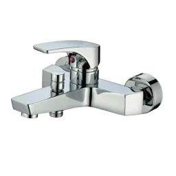 ZAP Ocean Brass Chrome Finish Wall Mounted 3 in 1 Single Lever Wall Mixer with Hand Shower Provision for Hot and Cold Water-picture-22