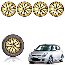 Auto Pearl 14 inch ABS Black &a; Yellow Press Type Car Hub Cap Wheel Cover for Swift Type 1-picture-16