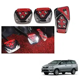 Kozdiko 3 Pcs Red Non-Slip Manual Car Pedals Cover Set for Toyota Innova-picture-26