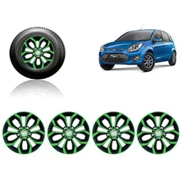 Auto Pearl 4 Pcs 14 inch ABS Green &a; Black Car Wheel Cover Set for Ford Figo T 2-picture-41
