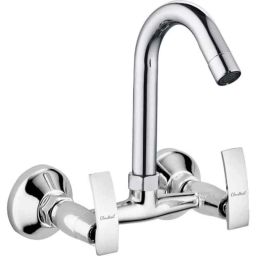 Cloudtail by Prestige Passion CDT4113 Brass Chrome Finish Silver Wall Mounted Kitchen Sink Mixer with 360 Degree Swivel Spout-picture-42