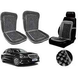 Auto Pearl PU, Velvet &a; Wooden Beads Grey Rectangular Seat Cushion for Mercedes Benz E200 (Pack of 2 )-picture-26