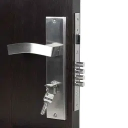 Handle Waala LB10002 10 inch 60mm Stainless Steel Silver Cylindrical Plate Both Side Key Mortise Door Lock Set-image-23