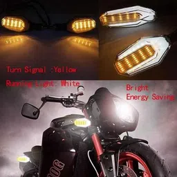 JBRIDERZ 4 Pcs U Style White Yellow LED Indicator Set for Suzuki GS image 4