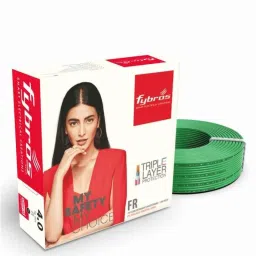 Fybros 4 Sqmm 90m Green Single Core FR PVC Insulated Multistrands Industrial Cable, FWC1005-picture-34