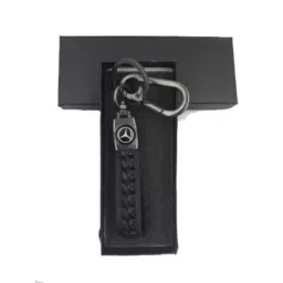 Znee Smart M-BENZ Stainless Steel &a; Leather Keychain-picture-19