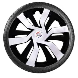 Auto Pearl 4 Pcs 15 inch ABS Black &a; White Car Wheel Cover Set for Maruti Suzuki Ciaz image 5