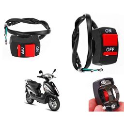 Auto Pearl 7/8 inch 12V Black Bike Fog Light Handle Bar Switch for Hero Maxi Black-picture-6