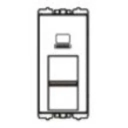 Wipro North West Nowa 1 Module White RJ45 CAT-6 Computer Socket with Shutter, A5200 (Pack of 20) image 2