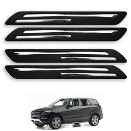 Kozdiko 4 Pcs Rubber Black Double Chrome Strips Car Bumper Protector Guard Set for Mercedes Benz M-Class-picture-12