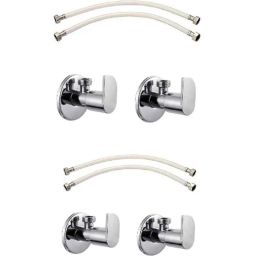 IRIS ALIVE 2 Pcs Brass Chrome Finish Angle Cock &a; Hose Pipe Set (Pack of 4)-picture-21