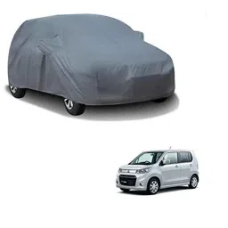 Kozdiko Polyester Matty Grey Car Body Cover with Mirror Pockets &a; Buckle Belt for Maruti Suzuki WagonR Stingray-picture-47