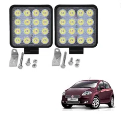 Kozdiko 2 Pcs 48W 16 LED White Bright Beam Square Fog Light Set for Fiat Punto, koz_92657-picture-25