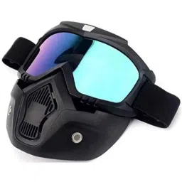 Znee Smart Rainbow Motorcycle Safety Goggles with Detachable Mask image 2