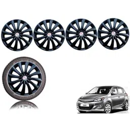 Auto Pearl 4 Pcs 14 inch ABS Black Press Type Hubcap Wheel Cover Set with Retention Ring for Hyundai I20Type2-picture-20