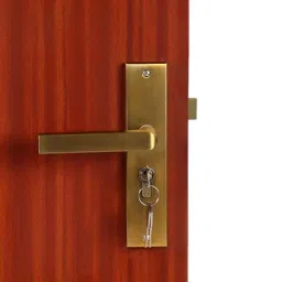 Homexpert MG201 8 inch 60mm Stainless Steel Antique Brass Finish Cylindrical Plate One Side Key Mortise Door Lock Set-image-8