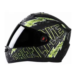 Steelbird SBA-1 Freelive Matt Black Green Full Face Helmet, Size (Medium, 580 mm)-picture-40