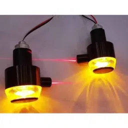 JBRIDERZ Bike Handlebar Indicator White &a; Yellow Light With Laser Line 2 Pcs Set For Honda Cbr 1000Rr image 2