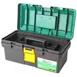Hanbon 14 inch Plastic Green Tool Box with Tray, 120314 image 3
