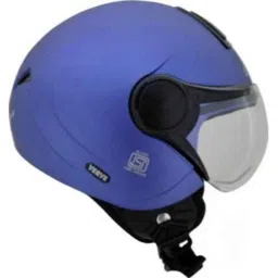Vega Verve Dull Blue Open Face Motorbike Helmet, Size (M, 570 mm) image 3