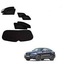 Kozdiko 5 Pcs Polyester Magnetic Zipper Car Sunshade Set with Dicky Curtain for BMW X6-picture-25