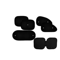 Auto Pearl 6 Pcs PVC &a; Mesh Black Window, Front &a; Rear Sun Shade Set for Tata Aria-picture-15