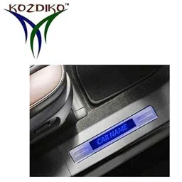 Kozdiko 4 Pcs Acrylic Blue Light Foot Step LED Sill Scuff Plate Set for Dzire Type-2 2011-2017 image 3