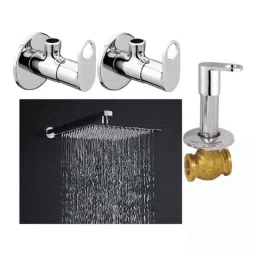 Fastgear 4 Pcs Stainless Steel Silver Chrome Finish Faucet Set with Shower, FG1059-picture-38