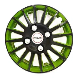 Prigan 4 Pcs 13 inch Polypropylene Black &a; Green Wheel Cover Set Maruti Suzuki Celerio LXi, Camry-Blackgreen-13-Celerio.Lxi image 2