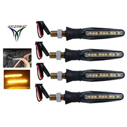 Kozdiko 4 Pcs Plastic Front &a; Rear Side Sleek Yellow Bike Indicator Set for Yamaha Salito RX image 2