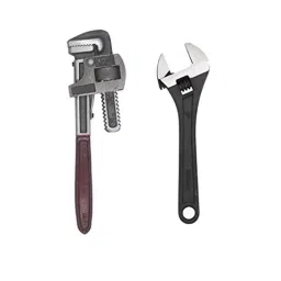 Hillgrove HGCM252 Carbon Steel Pipe Wrench with 8 inch Adjustable Wrench Set-picture-23