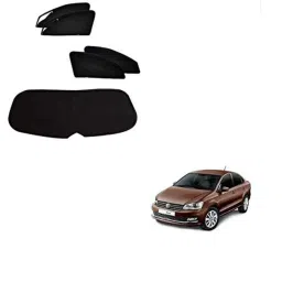 Kozdiko 5 Pcs Polyester Magnetic Zipper Car Sunshade Set with Dicky Curtain for Volkswagen Vento, KOZ-85487-picture-32