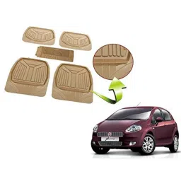 Kozdiko 5 Pcs Rubber Beige 3G Rubber Mat Set for Fiat Palio-picture-15