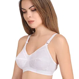 Eve's Beauty Floral Self Design Full Coverage Cotton Minimizer Bra Side Shaper image 3