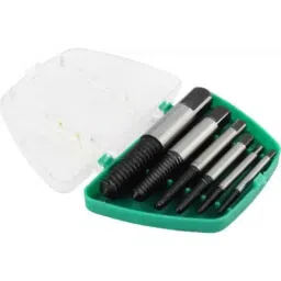 Hanbon 6 Pcs Steel Black &a; Silver Screw Extractor Set, 68102-picture-38