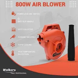 Walkers 800W Plastic Blue Electric Air Blower with Carbon Brushes, Glue Gun &a; 5 Pcs Glue Sticks, WKCB263 image 2