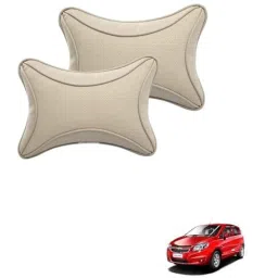Kozdiko 2 Pcs Memory Foam &a; Polyester Beige Dots Car Neck Rest Pillow Set for Chevrolet Sail Uva, XNVJVHGJFH224-picture-43