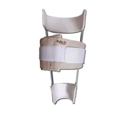 Salo Orthotics 13 inch Polyproplene Adjustable White Push Knee Brace, 118, Size: Medium image 2